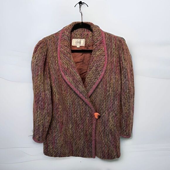 Lee Won Jae Blazer Jacket Women’s M-L Vintage Tailored 3/4 Sleeve 80’s Vintage - Picture 3 of 8